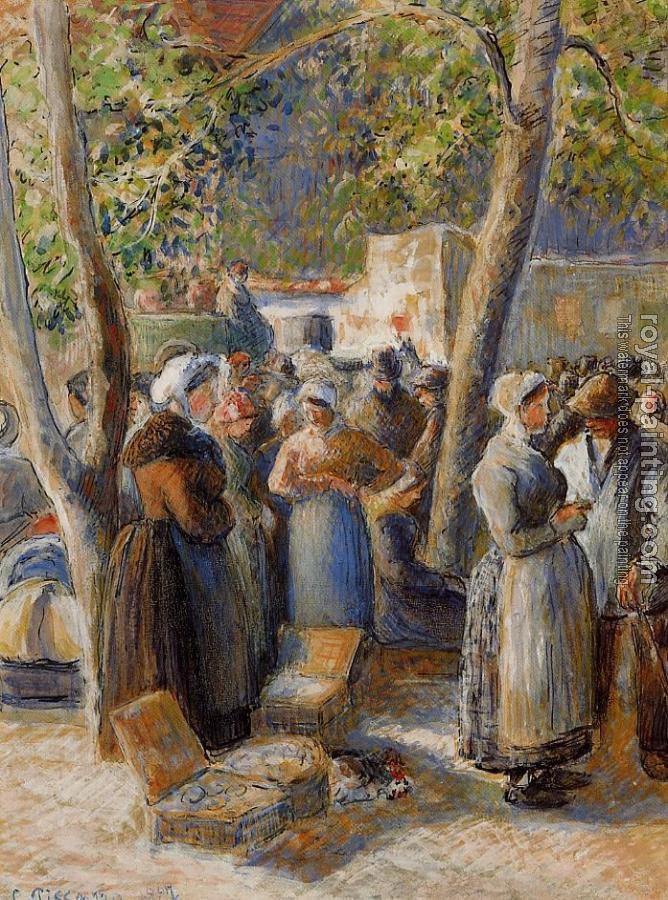 Camille Pissarro : The Market at Gisors II